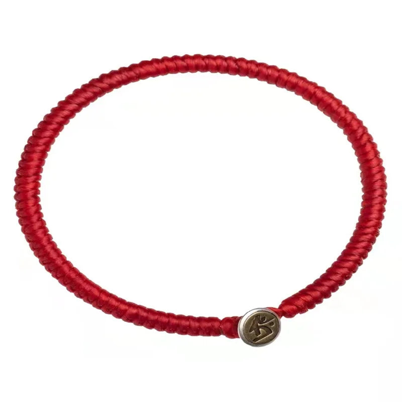 High Quality 925 Sterling Silver Handmade Red String Bracelet Zodiac Lucky Red Rope Bracelet for Women Men Fine Jewelry Gift