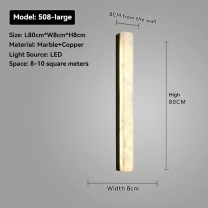 Artpad Designer Marble Wall Lamp for Living Room Hallway Stairs Bedroom Dining Room Copper Ambient Alabaster Wall Lighting