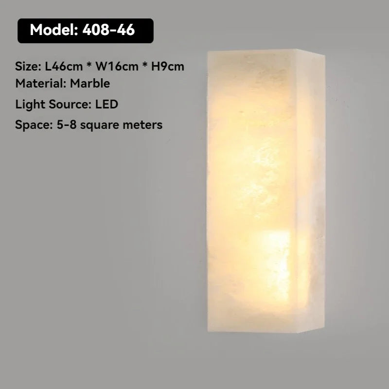 Artpad Designer Marble Wall Lamp for Living Room Hallway Stairs Bedroom Dining Room Copper Ambient Alabaster Wall Lighting