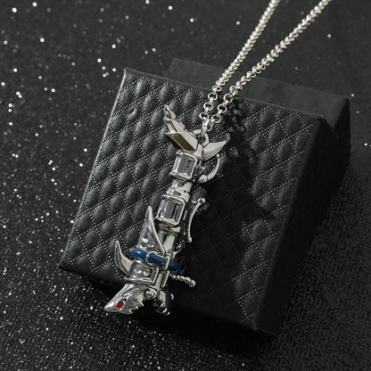 Game Trinkets League Legends Jinx Cannon Necklace Cosplay Costume Weapon Pendant Punk Cool Gun Necklace