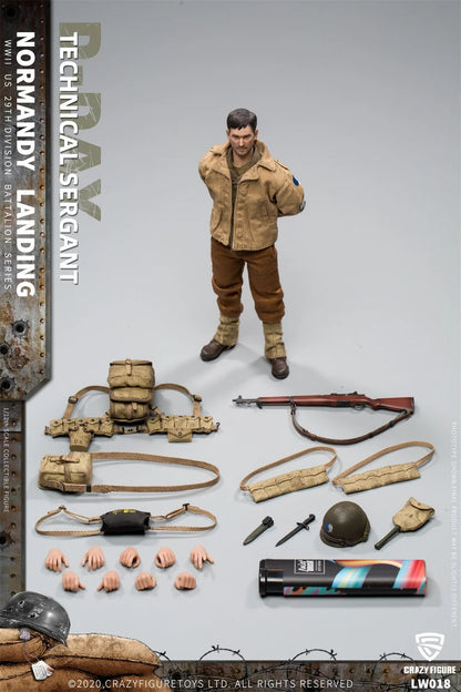 CFTOYS LW011-LW018 1/12 Men Soldier Normandy Landing US Rangers Rifleman Technical Sergeant Rangers Captain Sniper 6" Model Toys