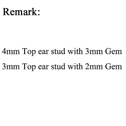 12 Pairs/Card Surgical Steel CZ Gem Birthstone Tragus Cartilage Earring Ear Stud Used In Piercing Gun steel & Gold Jewelry